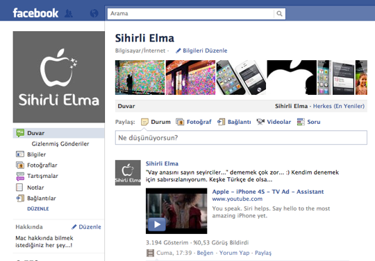 Sihirli elma logo facebook
