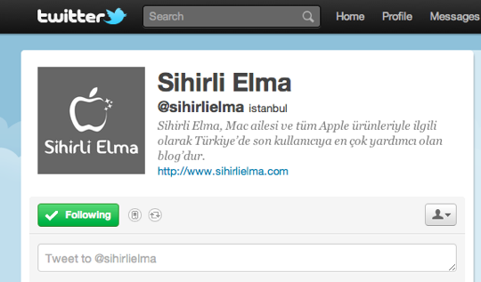 Sihirli elma twitter logo