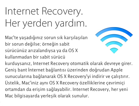 Sihirli elma os x internet recovery 4