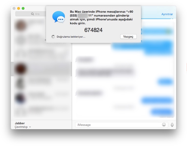 Sihirli elma sms gonder ios mac iphone ipad 8