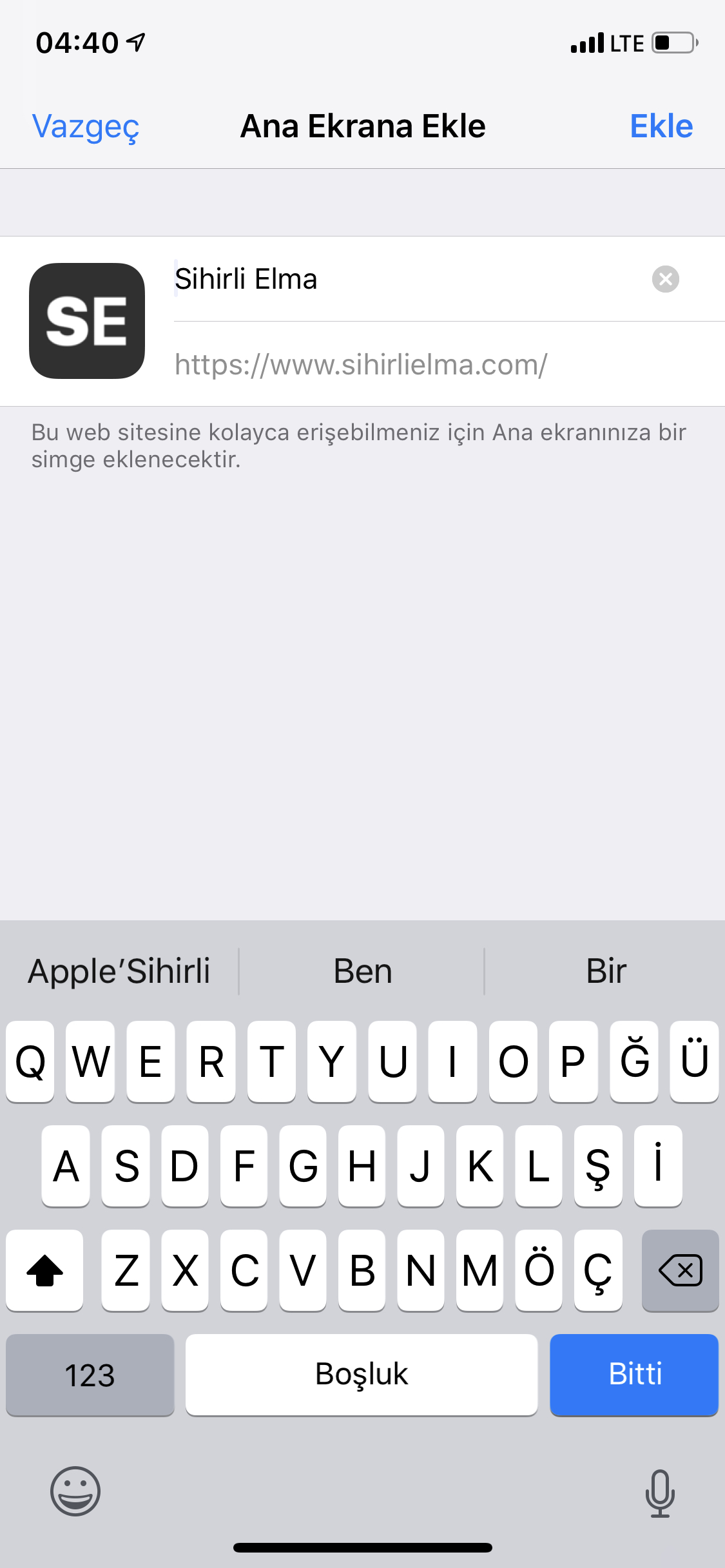 iOS Progressive Web Uygulaması
