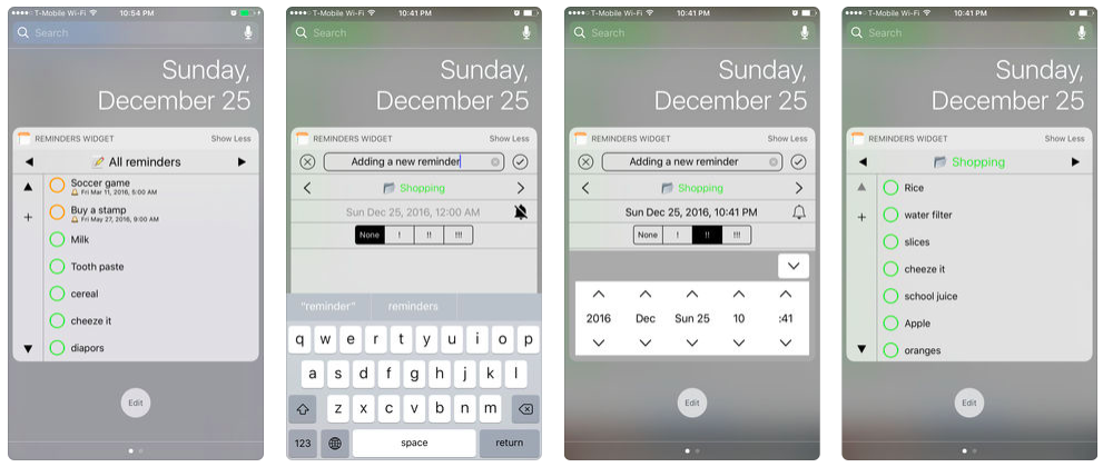 Reminders Widget Uygulaması