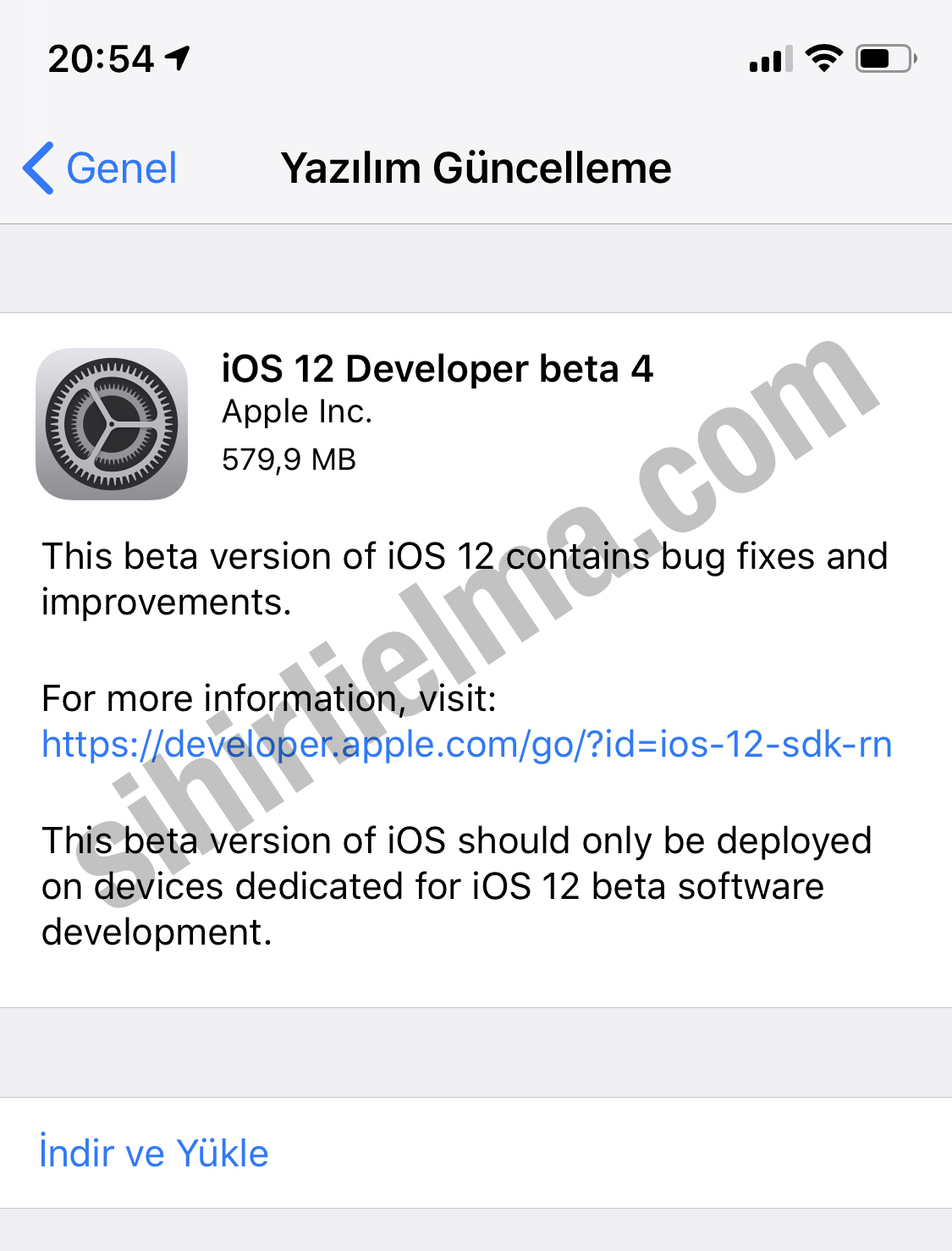 iOS 12 Beta 4 Güncellemesi