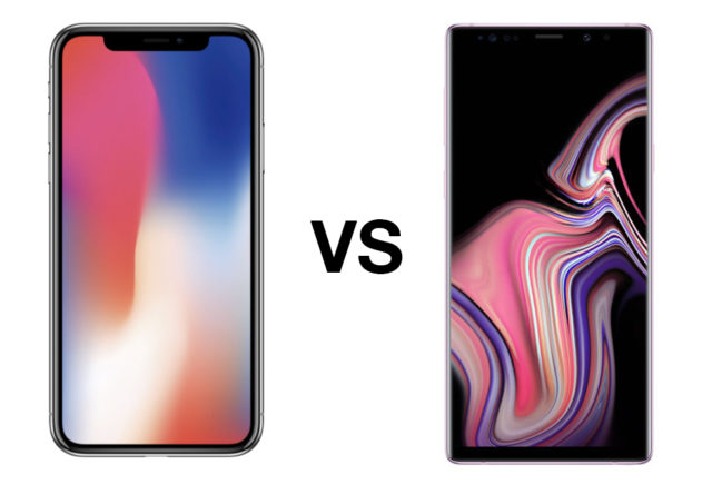 Galaxy Note 9 ve iPhone X