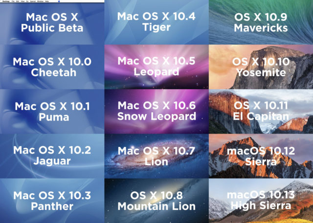 Tüm macOS Sürümleri