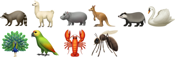 iOS 12.1 Hayvanlar Emoji