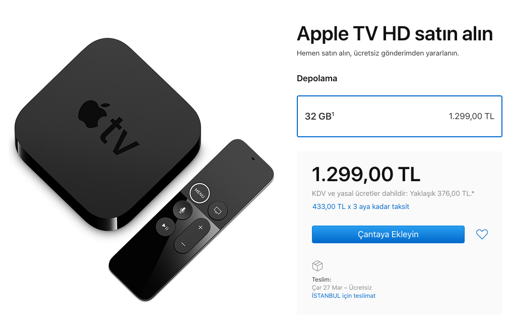 4. Nesil Apple TV ve Apple TV HD
