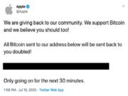 Apple Twitter hesabı sahte Bitcoin saldırısına uğradı
