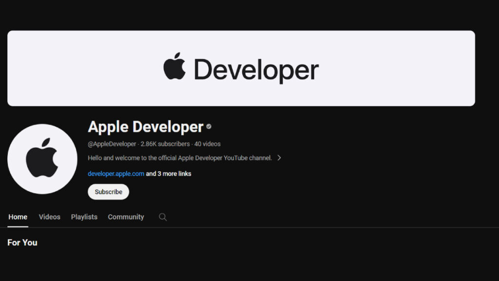 Apple Developers YouTube kanalı oluşturuldu