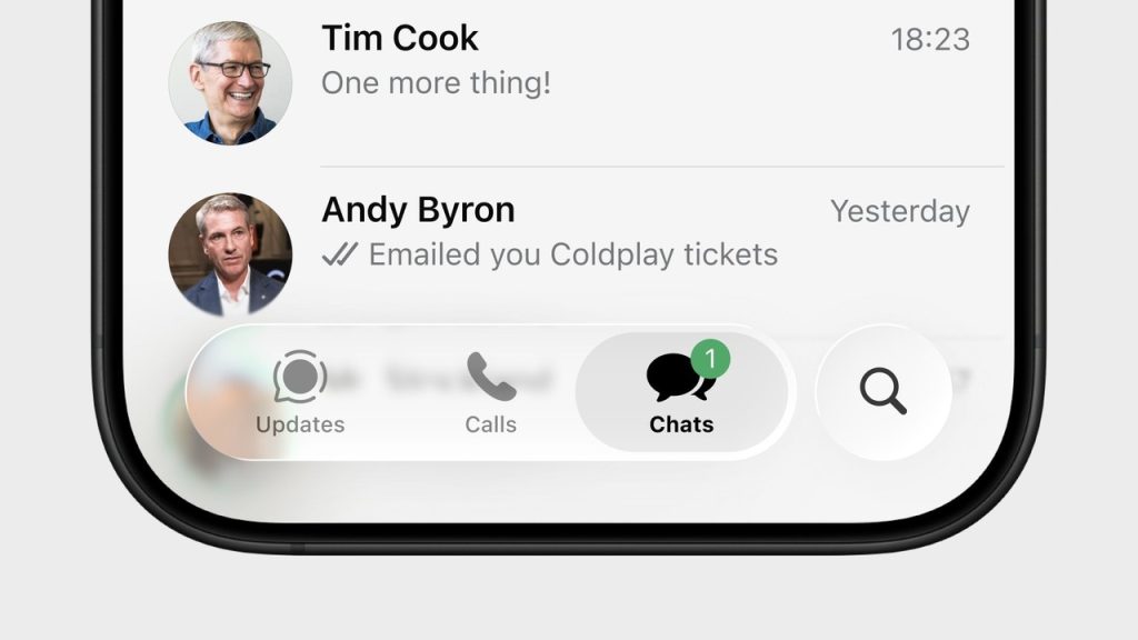 WhatsApp tasarım değişikliği