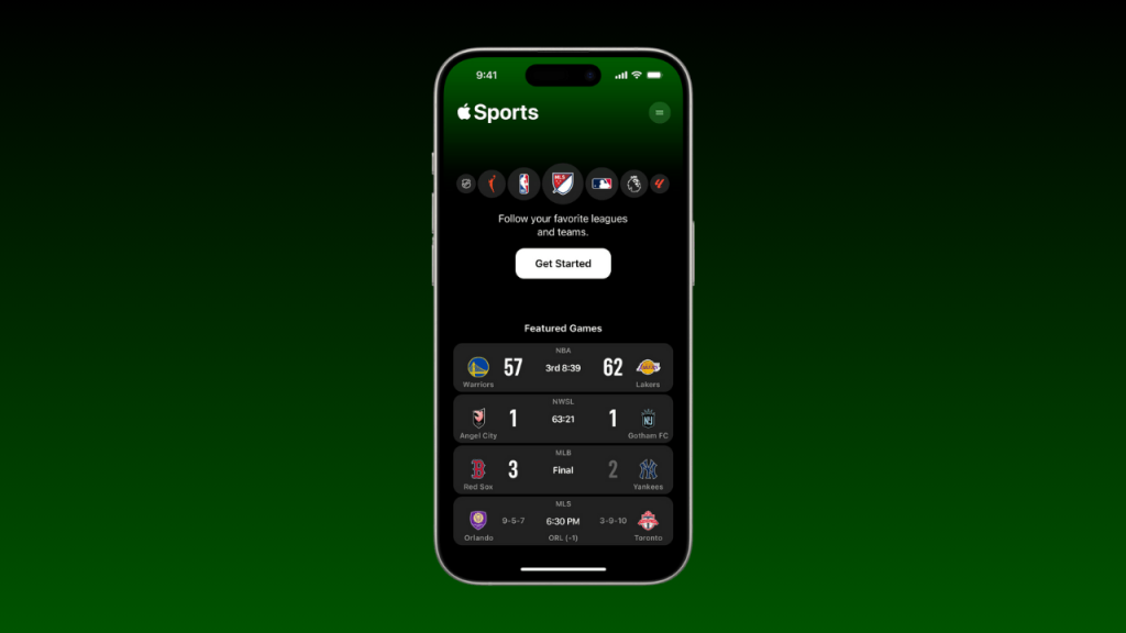 Apple Sports uygulaması