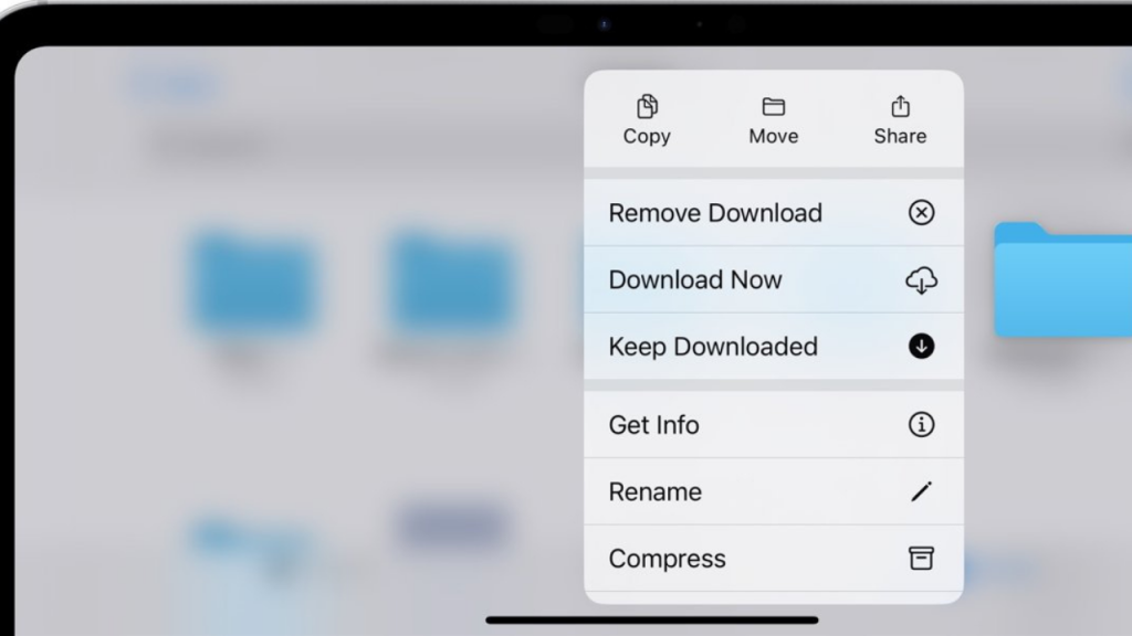 iPad klasör sıkıştırma