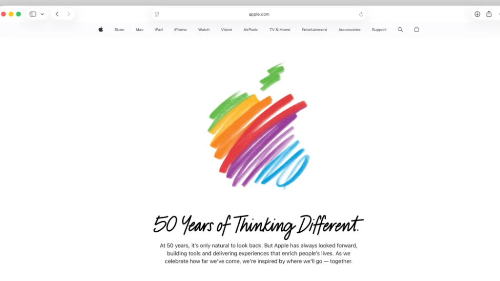 Apple 50. yıl kutlaması