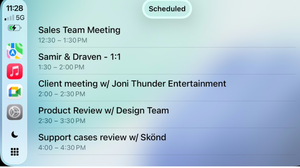 Apple CarPlay Google Meet