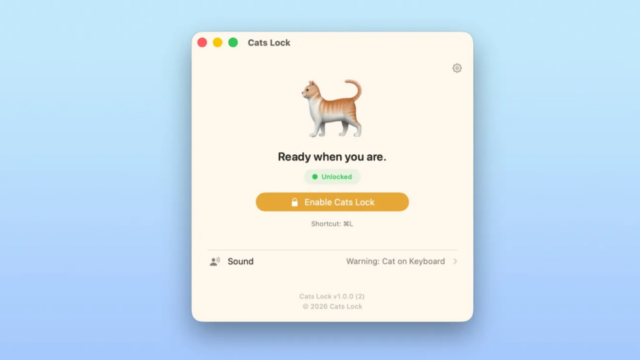 Cats Lock Mac uygulaması