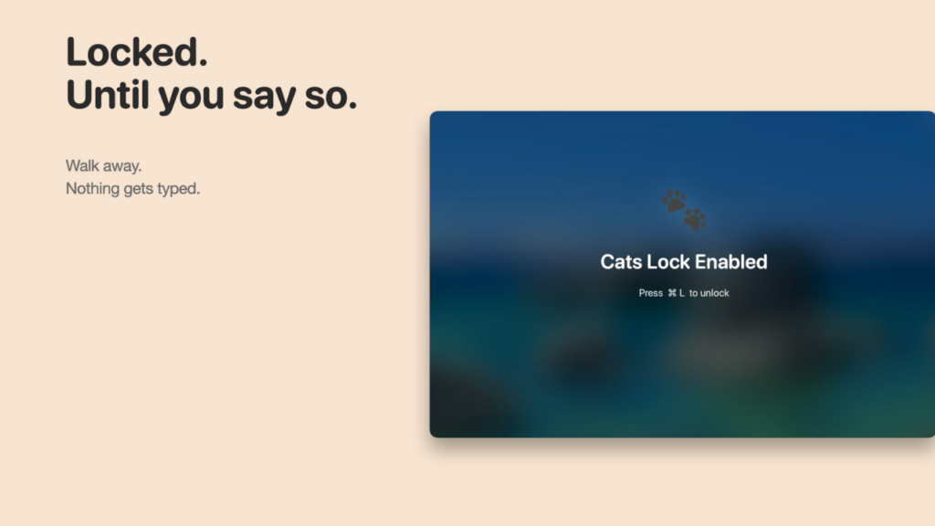 Cats Lock Mac uygulaması