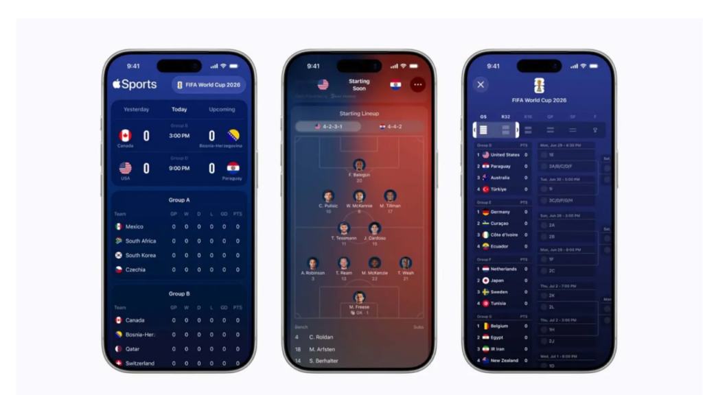 Apple Sports uygulaması