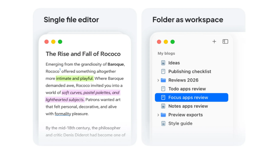 Lettera Markdown editörü