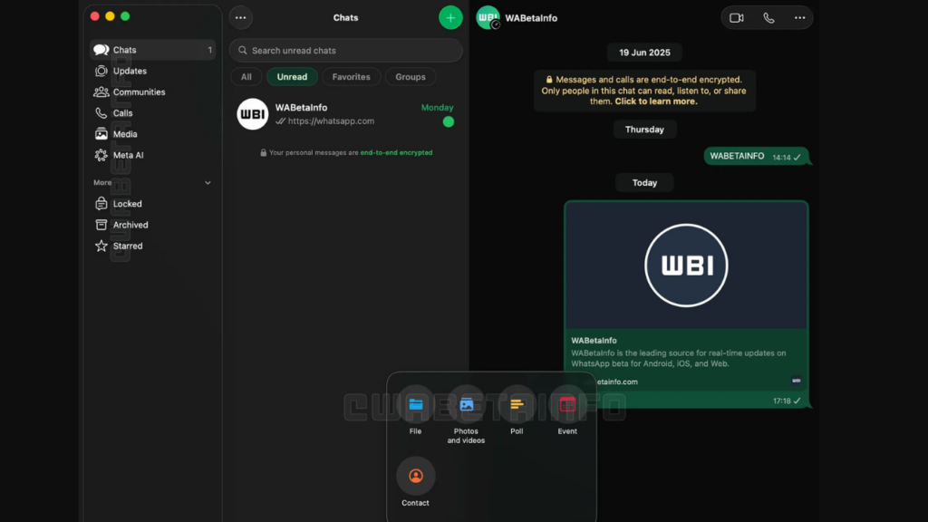WhatsApp Mac uygulaması