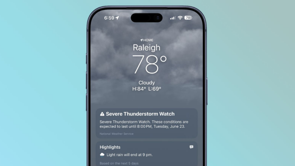 iOS 27 Hava Durumu