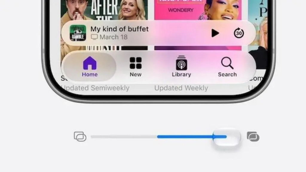 Apple Liquid Glass ayarı