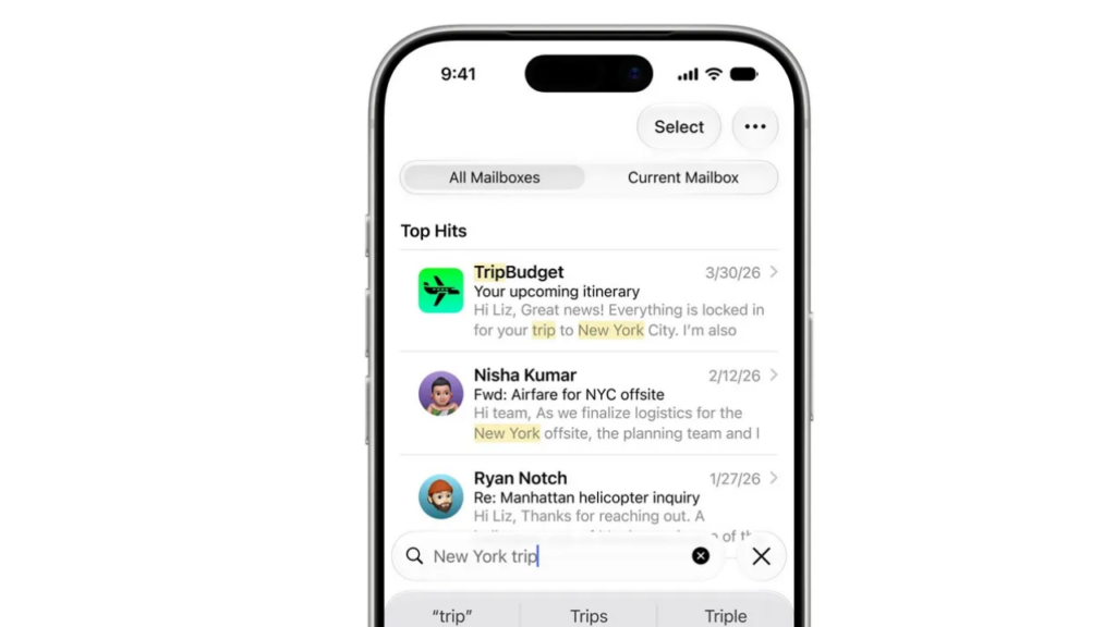 iOS 27 Mail Özellikleri