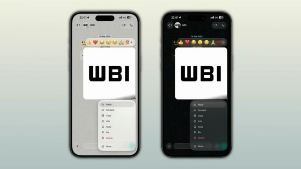 WhatsApp Liquid Glass tasarımı