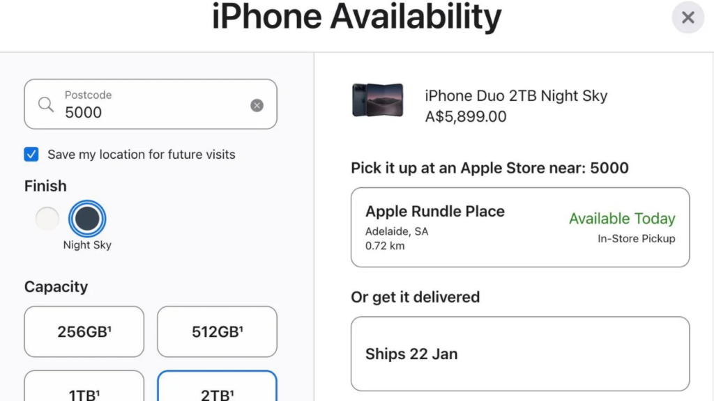 iPhone Duo mağazadan teslim