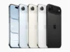Mavi, altın, beyaz ve siyah renk seçenekleriyle iPhone Air'in ön ve arka yüzü